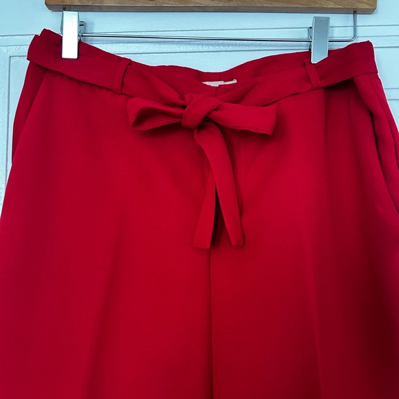 Gorgeous Banana Republic Cherry Red Drapey Wide Leg Trousers - Picture 5 of 6